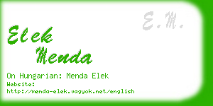 elek menda business card